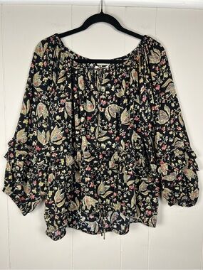 Denim & Supply Ralph Lauren Boho Women’s Top Western Floral Peasant Size XXL